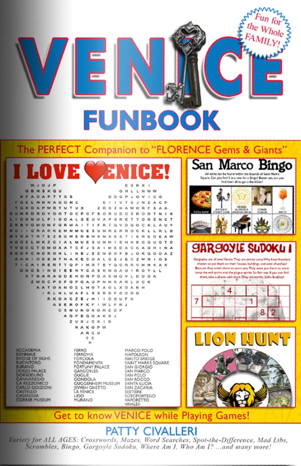 Venice Italy travel FunBook puzzle and game book by Patty Civalleri