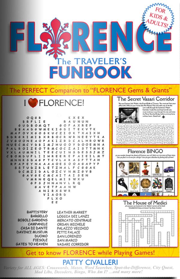 Florence Italy travel FunBook with puzzles and games book by Patty Civalleri