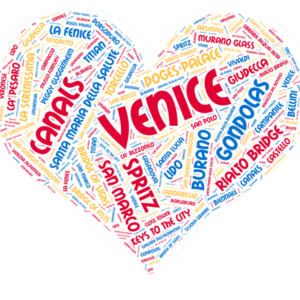 Heart-shaped Stickers - VENICE - 4pk Large